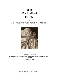 The Platinum Print B the History of the Platinum Process