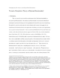 Toward a Naturalistic Theory of Rational Intentionality1