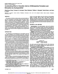 Accelerating Effect of Ascorbic Acid on A/-Nitrosamine Formation and Nitrosation by Oxyhyponitrite1