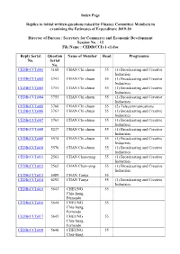 Administration's Replies to Members