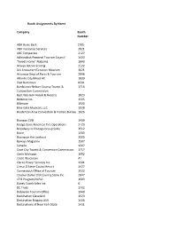 Booth Assignments by Name Company Booth Number ABA