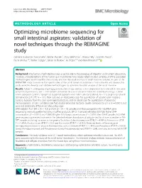Optimizing Microbiome Sequencing for Small Intestinal Aspirates
