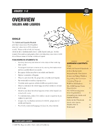 Overview Solids and Liquids