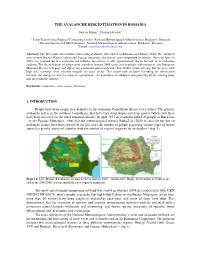 THE AVALANCHE RISK ESTIMATION in ROMANIA Observations And