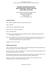 USHMM Finding