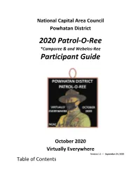 2020 Powhatan Camporee Participant Guide V1.1