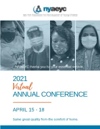 2021 Annual Conference Held Virtually This Year
