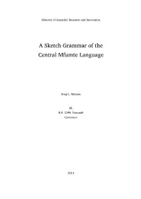 A Sketch Grammar of the Central Mfumte Language