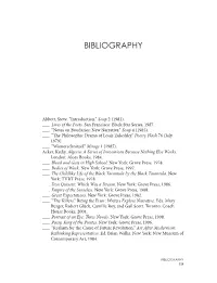 Bibliography of Works Cited in from Our