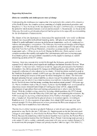 Holocene Variability and Anthropocene Rates of Change