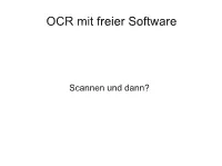 OCR Mit Freier Software