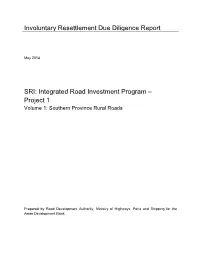 Resettlement Due Diligence Report: Project 1