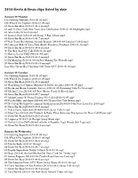 2010 Kevin & Bean Clips Listed by Date