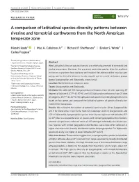 A Comparison of Latitudinal Species Diversity Patterns Between Riverine and Terrestrial Earthworms from the North American Temperate Zone