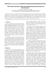 CAD Model Inspection Utility and Prototyping Framework Based on Opencascade S