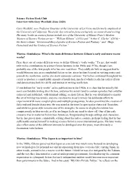 Discussion About William Gibson