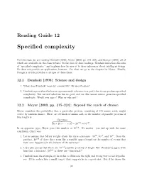 Specified Complexity