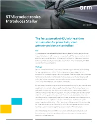 Stmicroelectronics Introduces Stellar Case Study