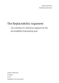 The Replaceability Argument