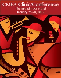 2017 CMEA Clinic/Conference Program