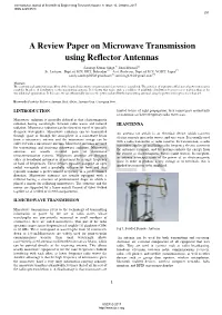 A Review Paper on Microwave Transmission Using Reflector Antennas
