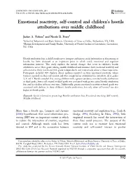 Emotional Reactivity, Self-Control and Children's Hostile Attributions Over