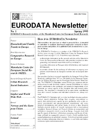 EURODATA Newsletter No