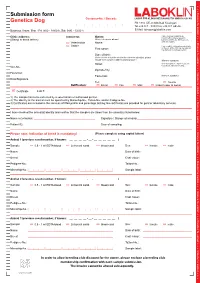 Genetics Dog Submission Form