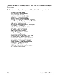 List of the Preparers of This Final Environmental Impact Statement
