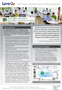 MS Project Online & Server Data Integration