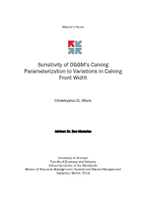 OGGM’S Calving Parameterization to Variations in Calving Front Width