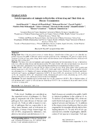 Tick Ectoparasites of Animals in Borderline of Iran-Iraq and Their Role on Disease Transmission