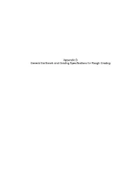 Appendix D General Earthwork and Grading Specifications for Rough Grading