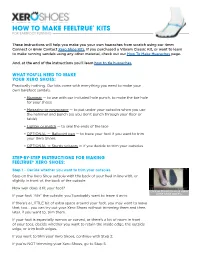 How to Make Feeltrue® Kits for Barefoot Running