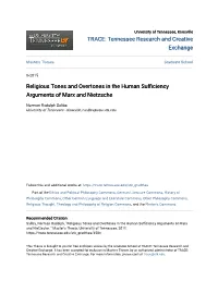 Religious Tones and Overtones in the Human Sufficiency Arguments of Marx and Nietzsche