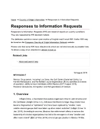Responses to Information Requests Responses to Information Requests