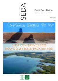 Seda Conference 2020 How Do We Build Back Better?