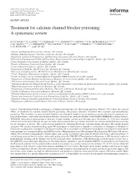 Treatment for Calcium Channel Blocker Poisoning: a Systematic Review