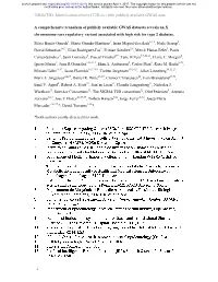 70Kfort2d: Identification of Novel T2D Loci with Publicly Available GWAS Data