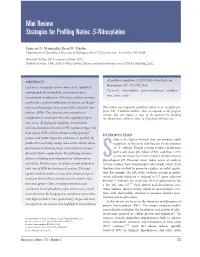 Mini Review Strategies for Profiling Native S-Nitrosylation