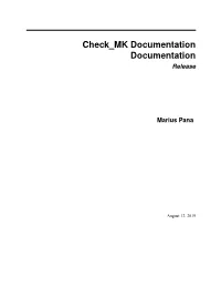 Check MK Documentation Documentation Release