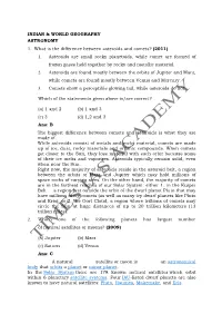 INDIAN & WORLD GEOGRAPHY ASTRONOMY 1. What Is the Difference Between Asteroids and Comets?