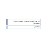 Introduction to Communication Systems