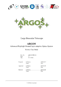 ARGOS Advanced Rayleigh Ground Layer Adaptive Optics System