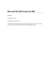 Microsoft OLE DB Provider for DB2