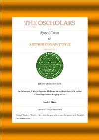 Special Issue ARTHUR CONAN DOYLE