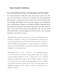 An Exemplary Purity of Language and Thought