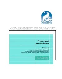 Procurement Activity Report
