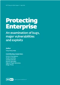 Protecting Enterprise an Examination of Bugs, Major Vulnerabilities and Exploits