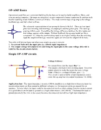 OP-AMP Basics